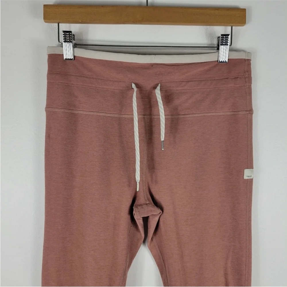Vuori Vibe Elevation High Waist Drawstring Ankle Leggings Dusty Rose Mauve Sz M - Picture 4 of 14